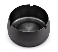 Skyzone posacenere da Tavolo in Acciaio Inox posacenere da Tavolo, posacenere Rotondi per Sigarette Neri per Esterni, casa, Ufficio, Ristorante, Feste, Bar (Diametro 10 cm)
