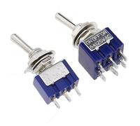 SL 5 pezzi interruttore a levetta a leva in miniatura unipolare doppio tiro ON-OFF-ON/ON-ON 120VAC 6A montaggio da 1/4 pollici MTS-102 103 202 203(MTS-203)