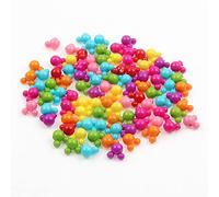 SL 50pcs 11x12mm Topolino mickey acrilico perline distanziatore di colore misto Branelli allentati per gioielli per la creazione di gioielli Braccialetto per collana artigianato fatto a mano FAI DA TE