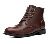 SL-Saint Stivali classici da uomo fatti a mano con punta morbida, impermeabili, in pelle bovina e lana d'Istria (Marrone Pelle Fodera, Adulto, Uomo, 41.5, Numero, Sistema Taglie Calzature EU, Media)