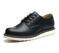 SL-Saint Uomo Fatto a Mano a Bassa Tazza Di Moda Stivali Genuini in Pelle Bovina Scarpe Moda Lace Up (Classico Nero, Adulto, Uomo, 47, Numero, Sistema Taglie Calzature EU, Media)