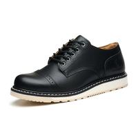 SL-Saint Uomo Fatto a Mano a Bassa Tazza Di Moda Stivali Genuini in Pelle Bovina Scarpe Moda Lace Up (Delicato Nero, Adulto, Uomo, 47, Numero, Sistema Taglie Calzature EU, Media)