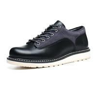 SL-Saint Uomo Fatto a Mano a Bassa Tazza di Moda Stivali Genuini in Pelle Bovina Scarpe Moda Lace Up (Moda Nero, Adulto, Uomo, 47, Numero, Sistema Taglie Calzature EU, Media)