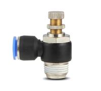 SL tipo 4 6 8 10 12 mm raccordo pneumatico rapido M5 1/8 1/4 3/8 1/2 pollici valvole di regolazione della velocità dell'aria valvola a farfalla 5 pezzi (SL10-04 (1I2))