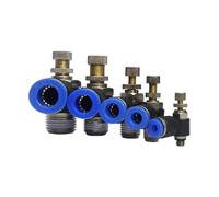 SL Tipo 4 6 8 10 12mm Quick Connect Pneumatico Connettore M5 1/8" 1/4" 3/8" 1/2" Valvola a farfalla di regolazione della velocità del vento (SL8-01)