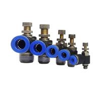 SL Type 4 6 8 10 12mm Fast Connection Pneumatic Fitting M5 1/8" 1/4" 3/8" 1/2" Air Speed Regulating Valves Throttle Valve(SL10-02)