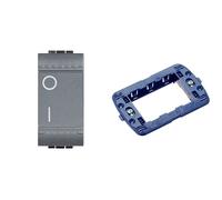 Sl4002Nf Livinglight Interruttore Bipolare Illuminato N Antracite & Sln4703F