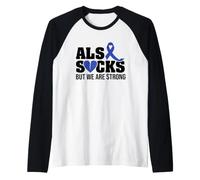 SLA Fa schifo ma Siamo Forte SLA consapevolezza Cuore Spezzato Maglia con Maniche Raglan