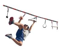 Slackers Ninja Line Starter Set - Percorso ad Ostacoli all'aperto e Slackline per Bambini dai 5 Anni in su - Set Completo con Slackline da 11 m, 7 Ostacoli, cricchetto e Borsa per Il Trasporto