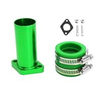 SLAHAJ Kit carburatore Carburatore Moto Set di adattatori per collettore di aspirazione CNC e carburatore, connettore Motore Adatto per carburatore PWK 21-30MM Mikuni VM(Green)