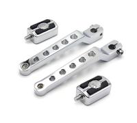 SLAHAJ Ricambi per moto Leva del cambio con punta e tallone SKULL adatta per Harley Davidson HD Touring Road King CROMATA Pedale del cambio(268-009B 053x2XIN-CD)