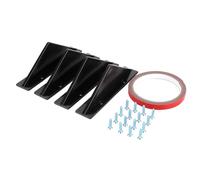 Slakerbe 4 pezzi diffusore paraurti inferiore, universale, mini triangolo, paraurti, spoiler posteriore, spoiler per la maggior parte dei modelli, nero lucido