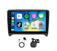 Slakerbe Android 14 Autoradio 2 Din con Carplay Android Auto Compatibile con Audi TT MK2 2006-2014, 4G+64G 9 Pollici Car Audio Radio con Bluetooth Navi WiFi FM RDS Telecamera di backup Mic