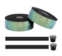 Slakerbe Nastro avvolgente per manubrio della bicicletta, antiscivolo, traspirante, per bicicletta, con tappi terminali per mountain bike, bici da corsa, Bmx, verde