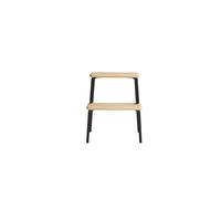 Slalom Step Sgabello Rovere Laccato Pigmentato Bianco/ Nero