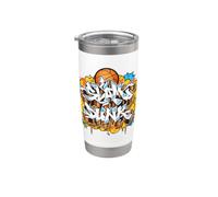 Slam Dunk Basket Graffiti Style Illustrazione Grafica Bicchiere termico in acciaio inox doppia parete