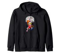 Slam Dunk Eagle Basketball Streetball Mascot Graphic Felpa con Cappuccio