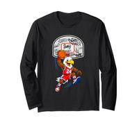 Slam Dunk Eagle Basketball Streetball Mascot Graphic Maglia a Manica