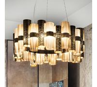 Slamp La Lollo L LED a sospensione, Ø80cm, oro LALSL00GLD01T00NMTEU