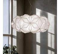 Slamp Lampada a sospensione C'EST LA VIE, bianca/cavo trasparente, Ø 53 cm Slamp
