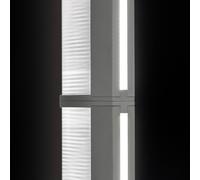 Slamp LED lampada da terra Modula lineare, plissettata, grigio chiaro Slamp