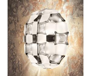 Slamp Mida applique, 32x32 cm, platino/bianco Slamp