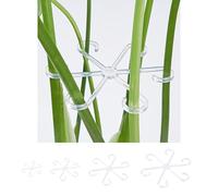 SLAMZO Supporto per steli per piante, stabilizzatore per piante da interno, set riutilizzabile di 4 dimensioni, supporto per steli in plastica, lascia che le piante in vaso crescano in posizione