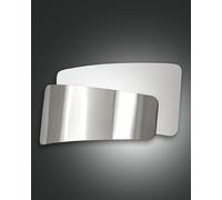 Slane Applique curva vetro bianco e metallo satinato