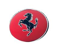 SLANNB 4Pezzi Coprimozzo Auto per Ferrari 12Cilindri / 296 / SF90 /F80 /Roma/Purosangue/ F244 60mm, Polvere Ruggine Tappi Centro Ruota, Copertura Decorativa Sostituzione Accessori,C