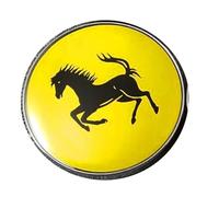 SLANNB 4Pezzi Coprimozzo Auto per Ferrari 12Cilindri / 296 / SF90 /F80 /Roma/Purosangue/ F244, Polvere Ruggine Tappi Centro Ruota, Copertura Decorativa Sostituzione Accessori,C 65mm-Silver