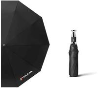 SLANNB Auto Ombrello per Alfa Romeo Giulia, Ombrello Compatto Pieghevole da Viaggio Antivento Portatile Resistente Ombrello,A Black