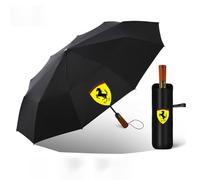 SLANNB Auto Ombrello Pieghevole per 12Cilindri / 296 / SF90 /F80 /Roma/Purosangue/ F244, Antivento Impermeabili Ombrello Compatto da Viaggio Accessori Lo Styling,A Folding