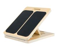 Slant Board per polpacci, caviglie elasticizzate, tilde in legno per ginocchia, barre di sollevamento regolabili e portafoglio di vitello con carta vetrata antiscivolo per casa e palestra