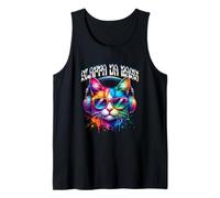 Slappa Da Bass Fun Cat indossa cuffie EDM DJ Rave Design Canotta