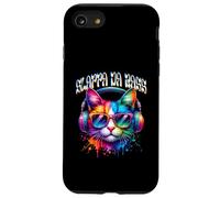 Slappa Da Bass Fun Cat indossa cuffie EDM DJ Rave Design Custodia per iPhone SE (2020) / 7 / 8