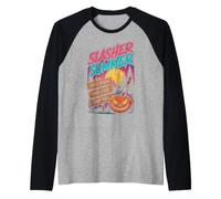 Slasher Summer Smore Screams GreatTimes - Costume Divertente Estivo Maglia con Maniche Raglan