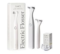 Slate Flosser Clean Slate Set - Origin - Filo interdentale elettrico + mini filo interdentale da viaggio + 12 testine lisce - Sonic, Spazzagengive e raschietto lingua 3 in 1 - non tossico, senza PFA