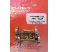 Slaters 7122D 1 X Paio Disco Std Vagone Ruote & Ottone Cuscinetti Kit '0' Scala