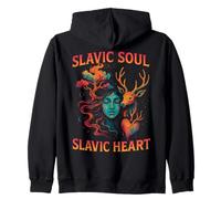 Slavic Soul Cuore Foresta Pagana Spirito Mito Natura Felpa con Cappuccio