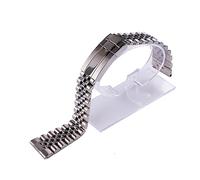 SLAVIK 20 22mm SilverStainlessSteel Orologio da polso di ricambio Cinturino cinturino Bracciale Jubilee con chiusura Oyster compatibile con Seiko Tudor Omega (Color : Silver, Size : 20mm without log