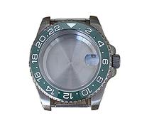 SLAVIK Cassa dell'orologio in titanio aggiornata compatibile con il movimento NH34 NH35 NH36, cassa in titanio con specchio zaffiro da 40 mm Parte di modifica dell'orologio da uomo (Color : 06 Green
