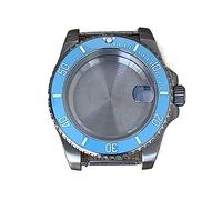 SLAVIK Cassa dell'orologio in titanio aggiornata compatibile con il movimento NH34 NH35 NH36, cassa in titanio con specchio zaffiro da 40 mm Parte di modifica dell'orologio da uomo (Color : 19 Sky Bl
