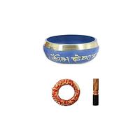 SLAVIK Ciotola Blu Tibet Buddha Terapia Del Suono Yoga Meditazione Ciotola Di Canto Ciotola Di Preghiera Del Tibet Ornamenti For La Casa (Color : 9.5cm)
