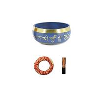SLAVIK Ciotola Blu Tibet Buddha Terapia Del Suono Yoga Meditazione Ciotola Di Canto Ciotola Di Preghiera Del Tibet Ornamenti For La Casa (Color : 10.5cm)