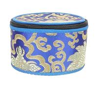 SLAVIK Ciotola Del Suono Tibetano Borsa Custodia For Suoni Di Canto Custodia Tibetana Piccolo Strumento Monaco Crystalprayer Bagno Supporto Chakra Meditazione (Color : Blue, Size : 16.5x16.5x10cm)