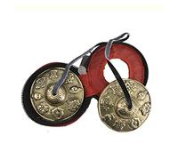 SLAVIK Meditazione Tingsha Brass Chimes Nepalese Craftmanship Cymbal Bells Yoga Chanting Sound Healing (Color : Dark Khaki)
