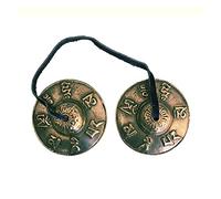 SLAVIK Meditazione Tingsha Brass Chimes Nepalese Craftmanship Cymbal Bells Yoga Chanting Sound Healing (Color : Light Grey)
