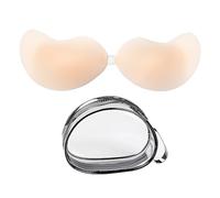 SLAXJNE 1 Paio Di Coppette Per Il Seno A Forma Di Mango, 1 Custodia, Coppette Per Il Seno In Morbido Silicone, Coppette Per Il Seno Senza Cuciture, Coppette Per Il Seno Autoadesive