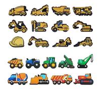 SLAXJNE 21 Pezzi Accessori Per Scarpe A Forma Di Auto Cartoon, Accessori Per Scarpe Con Motivi Creativi, Fibbie Decorative Per Scarpe Da Spiaggia, Accessori Per Scarpe