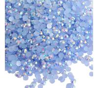 SLAXJNE 3080 Pietre Preziose Artigianali Blu Chiaro da 3 Mm, Strass per Abbigliamento, Riparazione di Strass di Cristallo, Strass di Resina